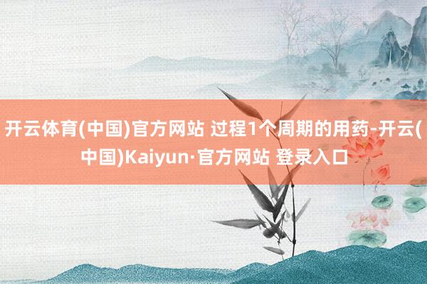 开云体育(中国)官方网站 过程1个周期的用药-开云(中国)Kaiyun·官方网站 登录入口